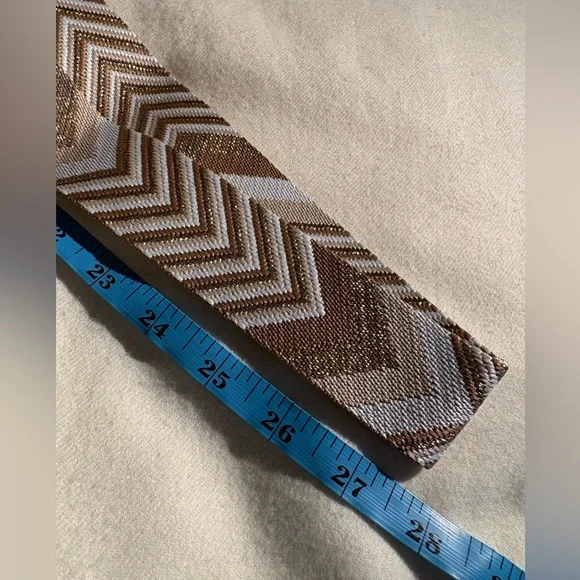 Tan and Brown Chevron Strap with Card Holder - Picture 5 of 7